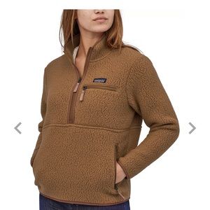 Patagonia teddy brown quarter zip